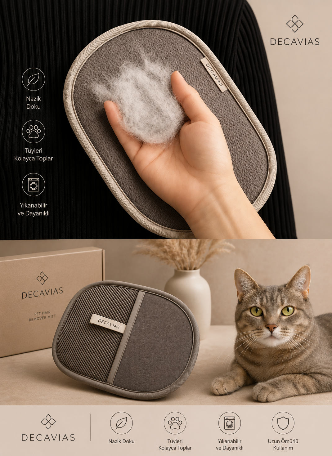 Kedi Tüy Toplama Eldiveni